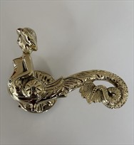 1670 dørvrider havfrue i messing